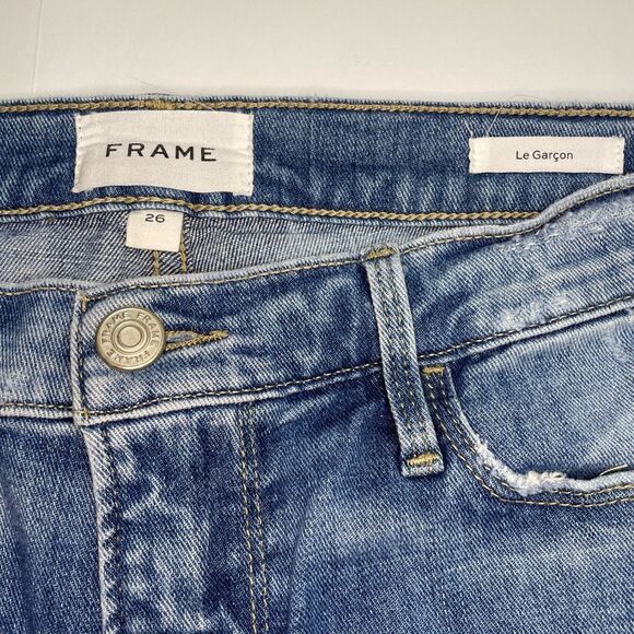 Frame Le Garçon Mid Rise Jeans Size 26 - Picture 6 of 12